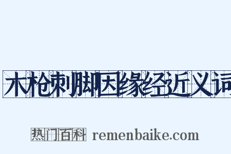 木枪刺脚因缘经近义词是什么意思的图片